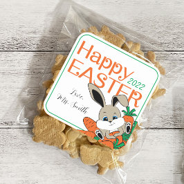 PaasBunny met Carrots Gift Sticker & Labels