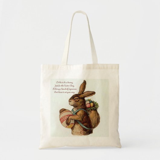 paasbunny met eieren tote bag (Voorkant)