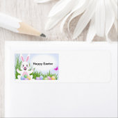 PaasBunny met gekleurde eieren Etiket (Insitu)