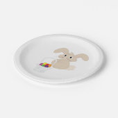 PaasBunny met mandje Papieren Bordje (Gekanteld)