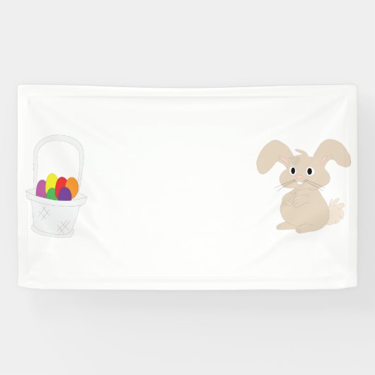 PaasBunny met mandje Spandoek (Horizontaal)