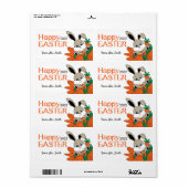 PaasBunny met wortellabels met jouw naam Etiket (Full Sheet)