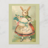 PaasBunny-moeder en Baby-Vintage Feestdagenkaart (Voorkant)