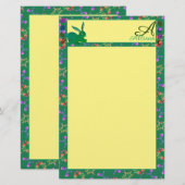 Paasbunny Monogram Briefpapier (Voorkant / Achterkant)