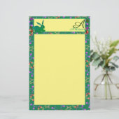 Paasbunny Monogram Briefpapier (Staand voorkant)
