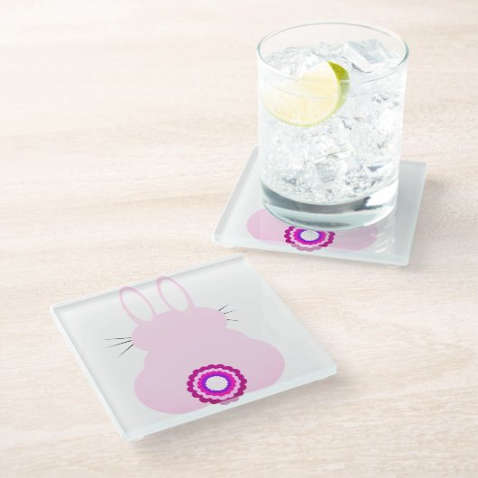 PaasBunny-Onderzetters Glazen Onderzetter (Schuin)