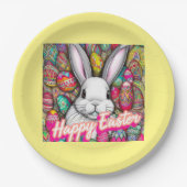 Paasbunny Papieren Bordje (Voorkant)