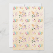 Paasbunny Party Egg Hunt Pink Basket Kaart (Achterkant)