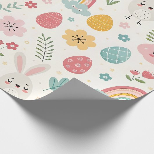 paasbunny Pattern Cadeaupapier (Hoek)