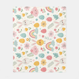 paasbunny Pattern Fleece Deken
