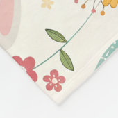 paasbunny Pattern Fleece Deken (Hoek)