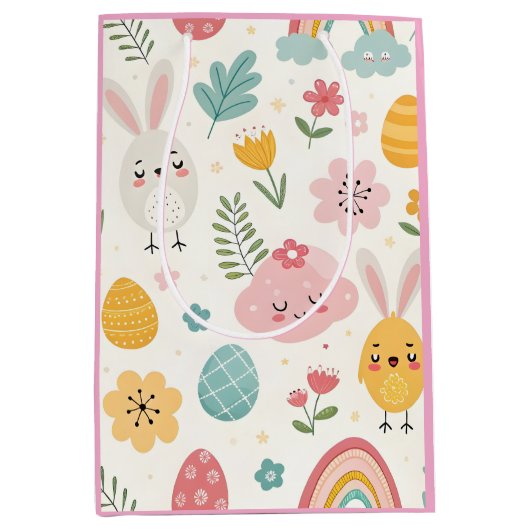paasbunny Pattern Medium Cadeauzakje (Voorkant)