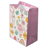 paasbunny Pattern Medium Cadeauzakje (Achterkant Gekanteld)