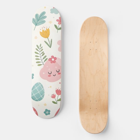 paasbunny Pattern Persoonlijk Skateboard (Voorkant)