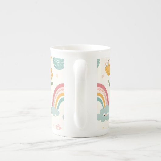 paasbunny Pattern Porselein Kop (Achterkant)