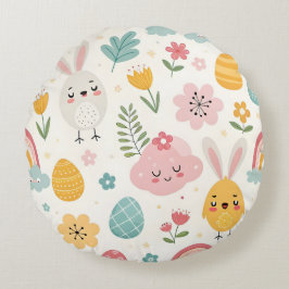 paasbunny Pattern Rond Kussen