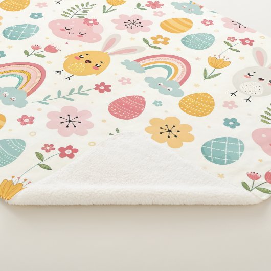 paasbunny Pattern Sherpa Deken (3/4)