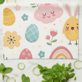 paasbunny Pattern Theedoek (Gevouwen)