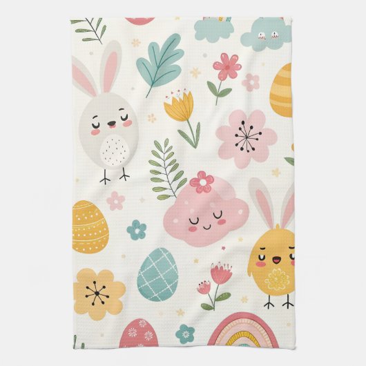 paasbunny Pattern Theedoek (Verticaal)