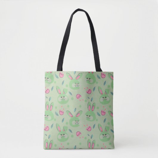 paasbunny Pattern Tote Bag (Voorkant)