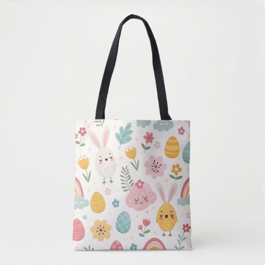 paasbunny Pattern Tote Bag (Voorkant)