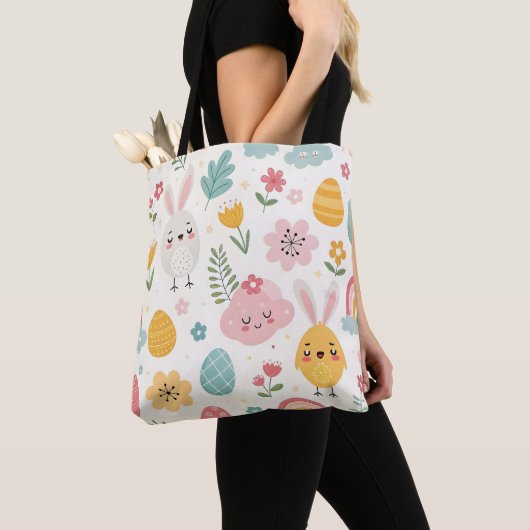 paasbunny Pattern Tote Bag (Dichtbij)