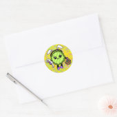 paasbunny Pickle | Vakantiepickle Ronde Sticker (Envelop)