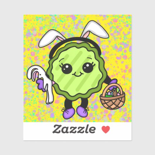 paasbunny Pickle | Vakantiepickle Sticker (Vel)