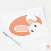 paasbunny pieping ovale sticker (Envelop)