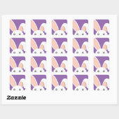 paasbunny pieping vierkante sticker (Vel)