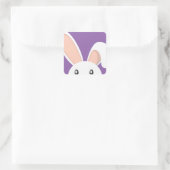 paasbunny pieping vierkante sticker (Tas)
