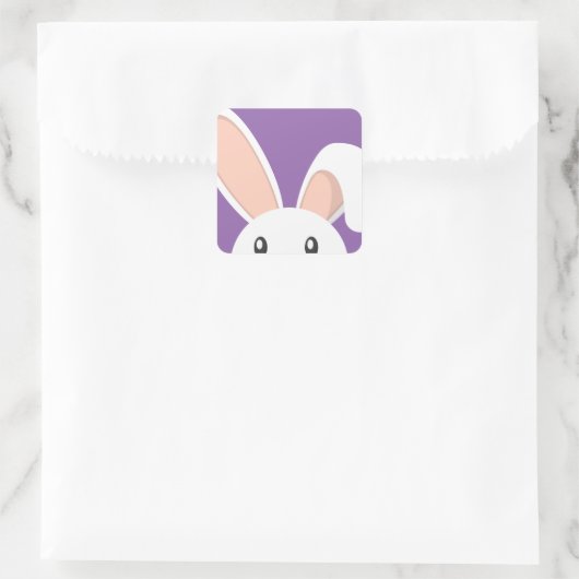 paasbunny pieping vierkante sticker (Tas)