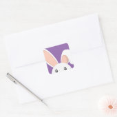 paasbunny pieping vierkante sticker (Envelop)