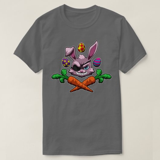 PaasBunny Pirate Buccaneer onder konijnenvlag T-shirt (Design voorkant)