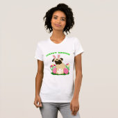 Paasbunny Pug T-shirt (Voorkant volledig)