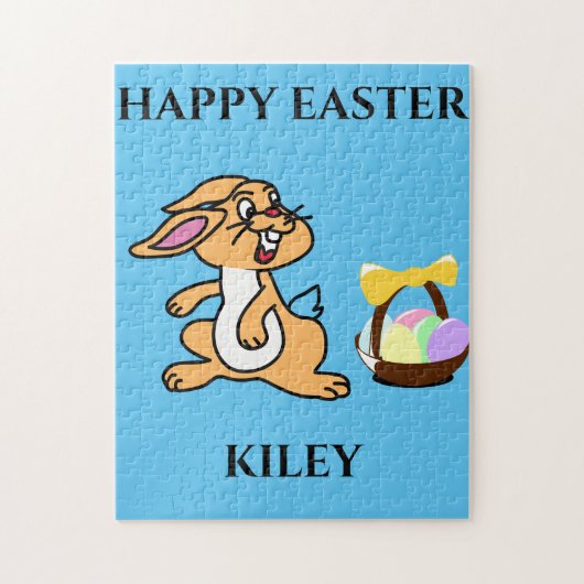 Paasbunny puzzle met persoonlijke naam. legpuzzel (Verticaal)