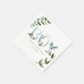 PaasBunny Rabbit Eucalyptus Boy Baby shower Servet (Hoek)