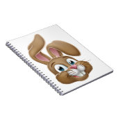 PaasBunny Rabbit Face Cartoon Notitieboek (Rechterzijde)