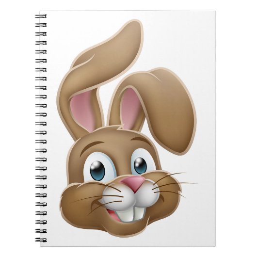 PaasBunny Rabbit Face Cartoon Notitieboek (Voorkant)