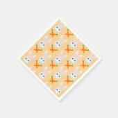 Paasbunny Rabbit modern wortelpatroon Servet (Hoek)