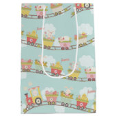 Paasbunny Rabbit Spring Train Medium Cadeauzakje (Achterkant)