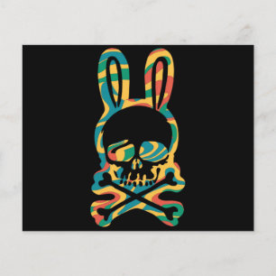PaasBunny Retro Tie Dye Bunny Skull Cross Bone Flyer