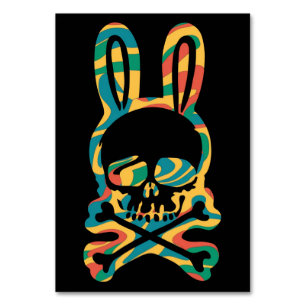PaasBunny Retro Tie Dye Bunny Skull Cross Bone Kaart