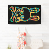 PaasBunny Retro Tie Dye Bunny Skull Cross Bone Spandoek (Insitu)