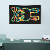 PaasBunny Retro Tie Dye Bunny Skull Cross Bone Spandoek (Beurs)