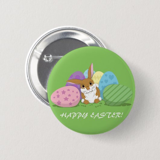 Paasbunny Ronde Button 5,7 Cm (Voorkant /achterkant)