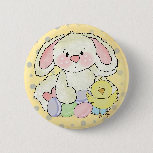 Paasbunny Ronde Button 5,7 Cm (Voorkant)