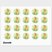 Paasbunny Ronde Sticker (Vel)