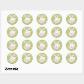 Paasbunny Ronde Sticker (Vel)