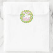 Paasbunny Ronde Sticker (Tas)